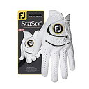 【中古】【輸入品・未使用】FootJoy StaSof 男性用ゴルフグローブ(左手にフィット) - 2XL 真珠色(4)