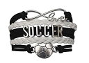 【中古】【輸入品・未使用】サッカーギフト、サッカーブレスレット、サッカージュエリー、調節可能なサッカーチャームブレスレット - 最適なサッカーギフト