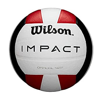 【中古】【輸入品・未使用】Wilson Impact インドアバレーボール レッド/ホワイト/ブラック
