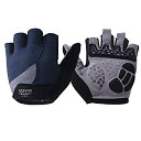 【中古】【輸入品・未使用】SCAVOR パッド入り 指なし マウンテンバイク メッシュグローブ - メンズ レディース ボーイズ フル親指半指 - スポーツバイ...