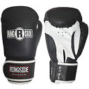 【中古】【輸入品・未使用】(Small/Medium Black/White) - Ringside Striker Training Gloves