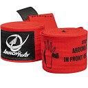 【中古】【輸入品 未使用】Arrowway Instructional Hand Wraps w/Printed Directions for Boxing MMA 142 Meister Elastic レッド