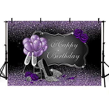 【中古】【輸入品・未使用】Mehofond 写真背景小道具 シルバーハイヒール シャンパンバルーン レディース パープルローズバルーン 大人用 誕生日パーティー...