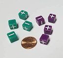 【中古】【輸入品・未使用】10mm グリーン&パープル フェイト ファッジ ダイス / 8個の非常に小さなサイコロ(3)