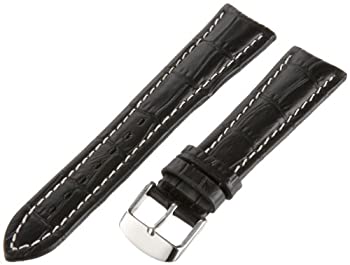【中古】【輸入品・未使用】hadley-romaメンズmsm895ra-220?22-mmブラックAlligator Grain Leather WatchStrap