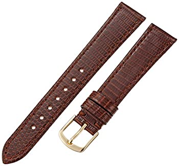 【中古】【輸入品・未使用】hadley-romaメンズmsm701rb-170?17-mm Brown Genuine Lizard Leather Watch Strap