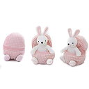 【中古】【輸入品 未使用】Plushland Plush Bunny Stuffed Animal (6”) Surprise Zip Up Egg Hideaway Cute カンマ Pink Pastel and Polka Dot Easter Colors Spring In