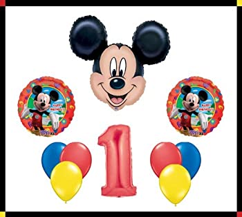 yÁzyAiEgpzDisney Mickey Mouse Clubhouse '1' Happy Birthday Balloon Set Party Decoration by Anagram [sAi]