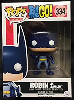 【中古】【輸入品・未使用】Funko POP! Teen Titans GO! Robin as Batman Exclusive #334 Vinyl Figure [並行輸入品]のサムネイル