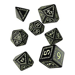 【中古】【輸入品・未使用】Qworkshop Runic Glow-in-The-Dark Polyhedral RPG Dice Set [並行輸入品]