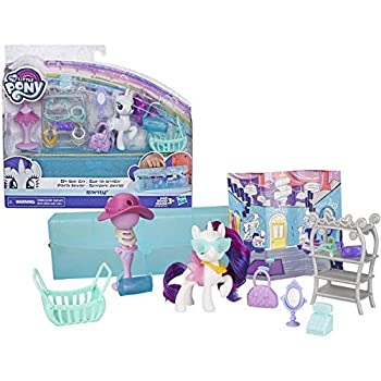 【中古】【輸入品・未使用】My Little Pony Toy On-The-Go Rarity -- White 3-Inch Pony Figure with 14 Accessories and Storage Case%カンマ% Kids Ages 3 Years Old and Up