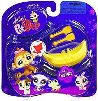 【中古】【輸入品・未使用】Hasbro Littlest Pet Shop Assortment 'A' Series 2 Collectible Figure Monkey with Banana Boat [並行輸入品]