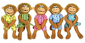 【中古】【輸入品 未使用】MerryMakers Five Little Monkeys Finger Puppet Playset Set of 5 5-inches each 並行輸入品
