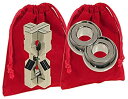 【中古】【輸入品・未使用】Hourglass & Infinity Hanayama Puzzles RED Velveteen Pouches - Bundled Items [並行輸入品]