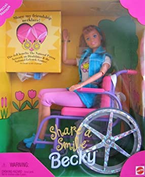 yÁzyAiEgpzBarbie Becky Share a Smile Special Edition Doll (1996) [sAi]