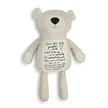 【中古】【輸入品・未使用】DEMDACO Jumbo Bear Bless You Light Grey 35 inch Soft Plush Fabric Stuffed Figure Toy [並行輸入品]