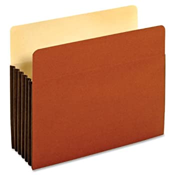 Drop Front Expanding File Pocket Top Tab 5 1/4 Inch Letter Brown 10/Box (並行輸入品)