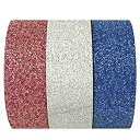 yÁzyAiEgpzWrapables Washi Masking Tape 5m by 15mm Red Silver and Blue Set of 3 by Wrapables [sAi]