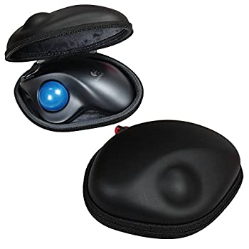 For Logitech M570 Wireless Trackball Mouse Travel EVA PU Hard Protective Case Carrying Pouch Cover Bag Compact Sizes by Hermitshell [並