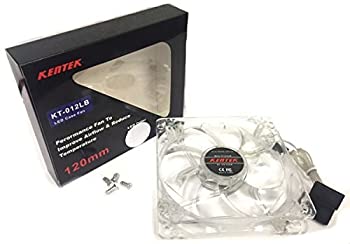 【中古】【輸入品 未使用】Kentek Sleeve Bearing 120mm 12cm White LED LEDs Silent Fan for Computer Cases Power supply CPU Coolers and Radiators 3 / 4 Pin Connecto