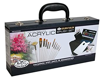 【中古】【輸入品・未使用】Royal and Langnickel Acrylic Wooden Box Brush Set アートペン (並行輸入品)