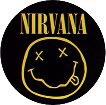 【中古】【輸入品・未使用】Licenses Products Nirvana Round Smiley Logo Sticker [並行輸入品]