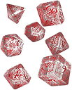 【中古】【輸入品・未使用】Elvish Dice Transparent/Red (7) Board Game [並行輸入品]