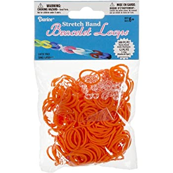 yÁzyAiEgpzMini Rubber Bands 300/Pkg W/12 Clips-Orange (sAi)