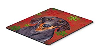 【中古】【輸入品・未使用】Caroline's Treasures LH9313MP Dachshund Red and Green Snowflakes Christmas Mouse Pad Hot Pad or Triv..