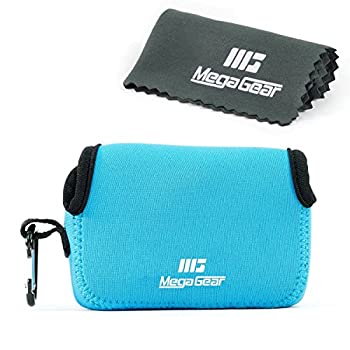 šۡ͢ʡ̤ѡMegaGear ''Ultra Light'' Neoprene Camera Case Bag with Carabiner for Sony DSC-RX100M II DSC-RX100 III DSC-RX100 IV Digital Camera (Blue