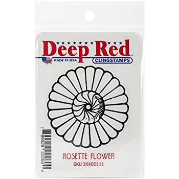 yÁzyAiEgpzDeep Red Stamps Rosette Flower Rubber Stamp [sAi]