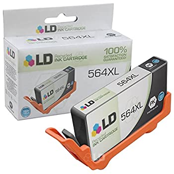 LD ? Remanufactured Replacement Ink Cartridge for Hewlett Packard CB322WN HP 564XL / 564 High-Yield Photo Black - Shows Accurate Ink Le