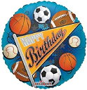 【中古】【輸入品・未使用】Kaleidoscope Happy Birthday Sports Pennant Foil Mylar Balloon 5 Piece [並行輸入品]