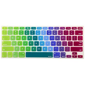 yÁzyAiEgpzMosiso - Keyboard Cover Silicone Skin for MacBook Air 13' and MacBook Pro 13' 15' 17' (with or w/out Retina Display) iMac -Rainbow II [