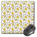 【中古】【輸入品 未使用】3dRose Mouse Pad Cute Yellow and White Bees and Bee Hives Pattern 8 x 8 039 (mp_265034_1) 並行輸入品