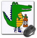 【ポイントアップ中！】【中古】【輸入品・未使用未開封】3dRose Funny Cool Alligator Drinking Beer Cartoon Art Mouse Pad (mp_2637..