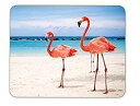 楽天アトリエ絵利奈【中古】【輸入品・未使用】Flamingos Walking on The Beach Mouse pad-Non-Slip Rubber Mousepad-Applies to Games，Home SchoolOffice Mouse pad [並行輸入品]