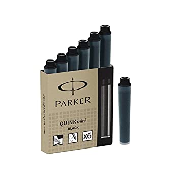 【中古】【輸入品 未使用】Parker Quink Ink Mini Cartridges Black Box of 6 (S0767220) 並行輸入品