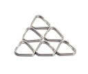 yÁzyAiEgpzHITHUT 6pcs Stainless Steel Keychain Ring Triangular Split Rings for Camera Straps [sAi]