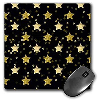 yÁzyAiEgpz3dRose Mouse Pad Gold Black Bokeh Confetti Glam Stars 8 x 8' (mp_265724_1) [sAi]