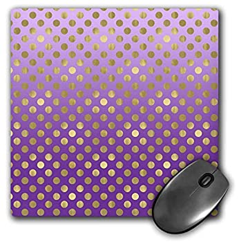 3dRose Picturing Gold Purple Girly Dots Mouse Pad (mp_271007_1) 