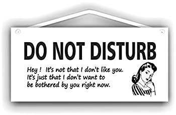 MySigncraft Do not Disturb Sign with Retro Female Image for Indoor or Outdoor use 
