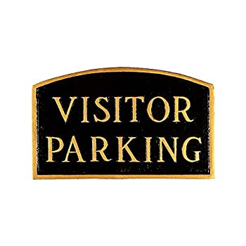 yÁzyAiEgpzMontague Metal Products SP-19sm-BG Visitor Parking Arch Statement Plaque Small Black and Gold [sAi]