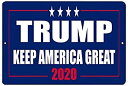 【中古】【輸入品 未使用】Rogue River Tactical Donald Trump Blue Metal Tin Sign Wall Decor Man Cave Bar Keep America Great 並行輸入品