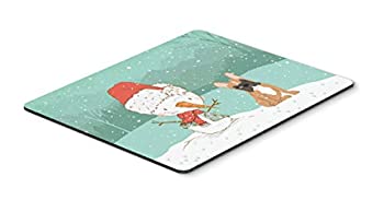 楽天アトリエ絵利奈【中古】【輸入品・未使用】Caroline's Treasures CK2086MP Fawn French Bulldog Snowman Christmas Mouse Pad Hot Pad or Trivet Large Multicolor [並行輸入品]