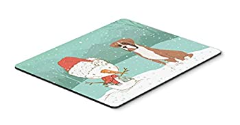 【中古】【輸入品・未使用】Caroline's Treasures CK2036MP Fawn Boxer and Snowman Christmas Mouse Pad Hot Pad or Trivet Large Multicolor [並行輸入品]