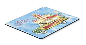 楽天アトリエ絵利奈【中古】【輸入品・未使用】Caroline's Treasures CK2443MP Merry Christmas Dachshund Mouse Pad Hot Pad or Trivet Large Multicolor [並行輸入品]