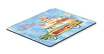 【中古】【輸入品 未使用】Caroline 039 s Treasures CK2452MP Merry Christmas Dalmatian Mouse Pad Hot Pad or Trivet Large Multicolor 並行輸入品