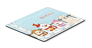 楽天アトリエ絵利奈【中古】【輸入品・未使用】Caroline's Treasures BB2376MP Merry Christmas Carolers White German Shepherd Mouse Pad Hot Pad or Trivet Large Multicolor [並行輸入品]