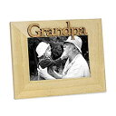 【中古】【輸入品 未使用】Isaac Jacobs Natural Wood Sentiments Grandpa Picture Frame 4x6 inch Photo Gift for Grandfather Papa Family Display on Tabletop Desk (Na